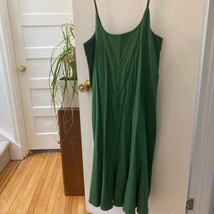 Green Linen sundress size medium